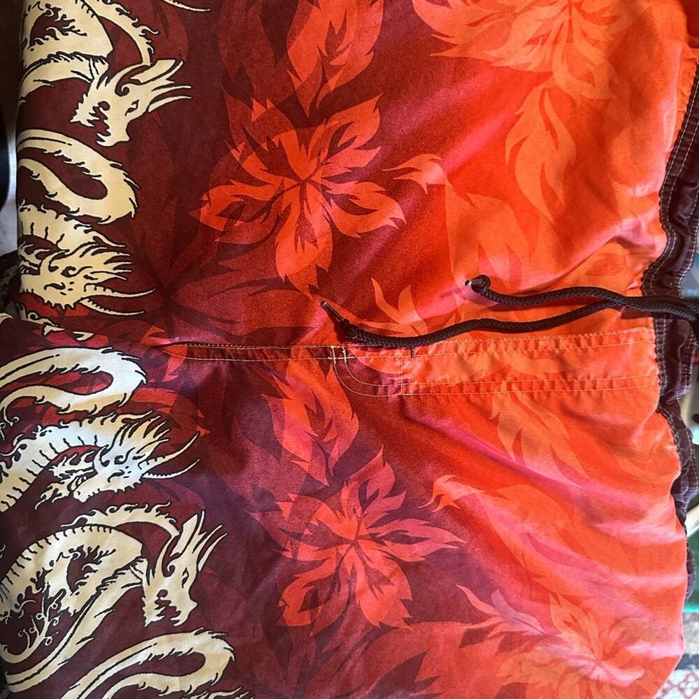 Dragon . Board Red Shorts Surf Swim Shorts Size L  Slowly Dragon